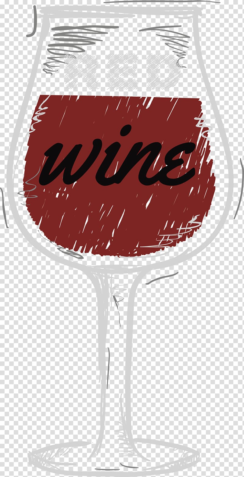 Red Wine Cocktail Wine glass Cup, Hand-painted wine glass transparent background PNG clipart