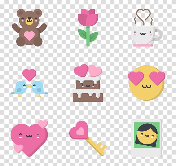 Valentine's Day Computer Icons Smiley Love , kawaii candies transparent background PNG clipart