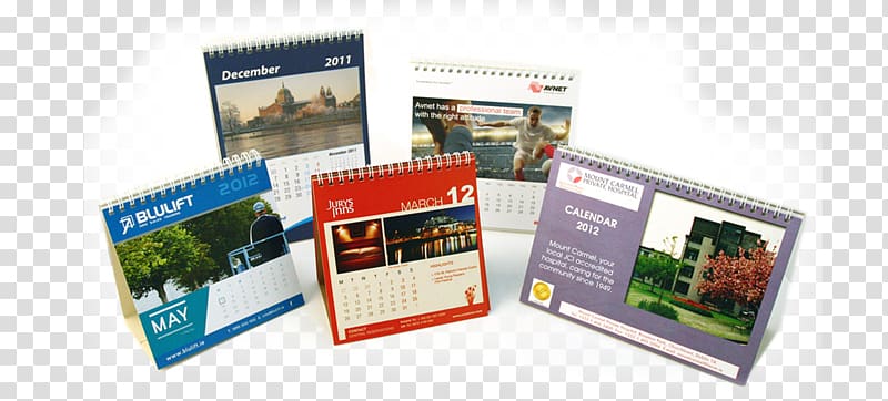 Advertising Calendar Promotion Printing, desk calendar transparent background PNG clipart
