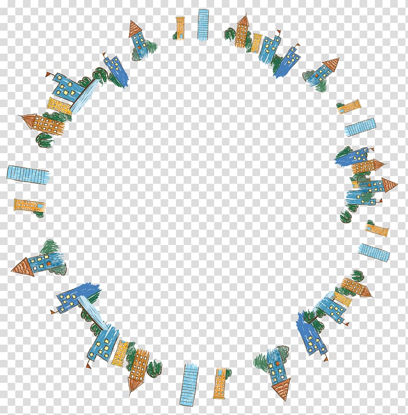 Turquoise Area Pattern, Creative Building transparent background PNG clipart