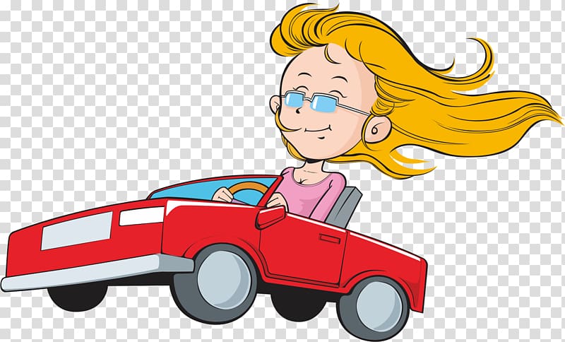 woman riding car , Car Driving, Woman driving transparent background PNG clipart