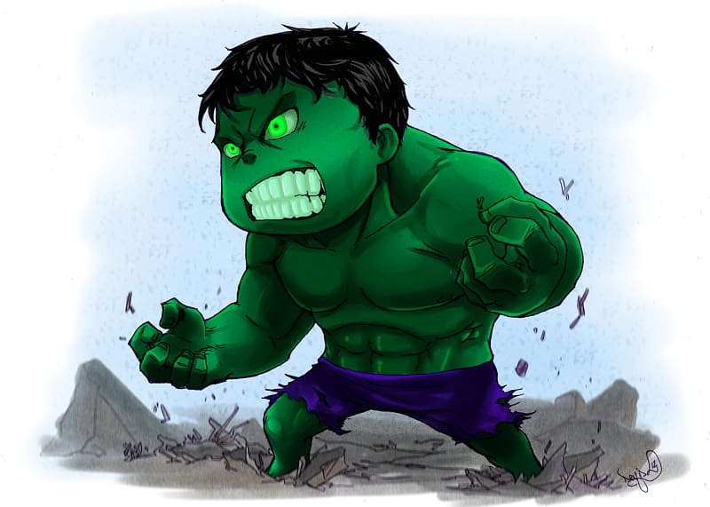 She-Hulk Chibi Drawing, Hulk transparent background PNG clipart