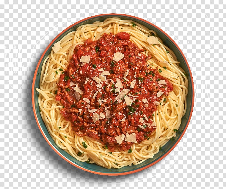 pasta with sauce in bowl, Pasta Bolognese sauce Pizza Italian cuisine Caprese salad, spaghetti transparent background PNG clipart