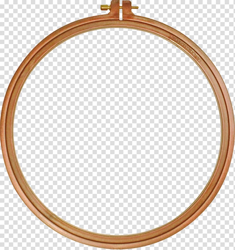 round brass-color decor, Embroidery hoop Cross-stitch Sewing, embroidery transparent background PNG clipart