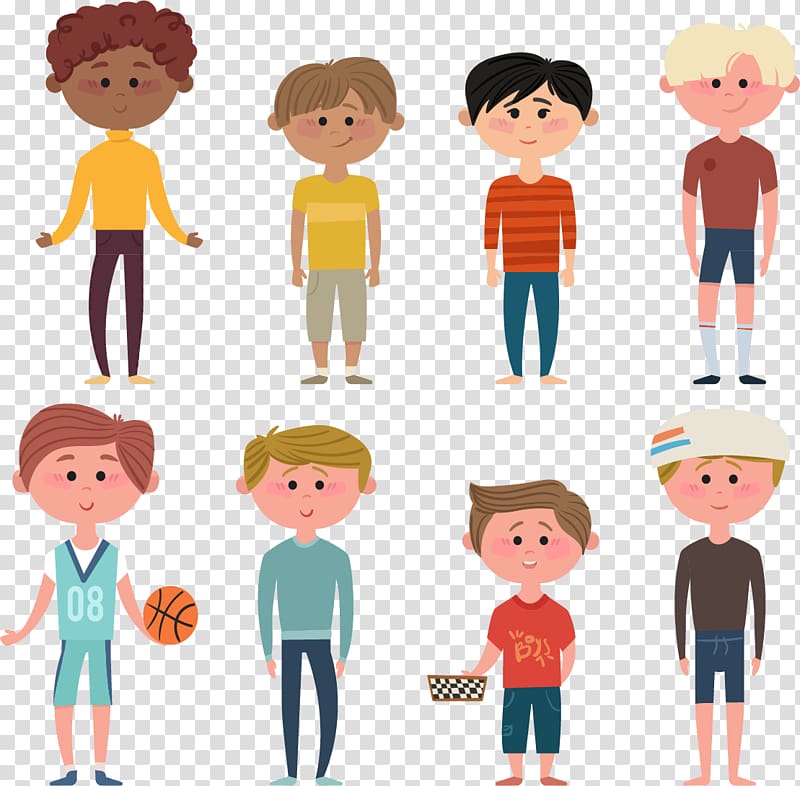people cartoon illustration, Boy Icon, Teen boy transparent background PNG clipart