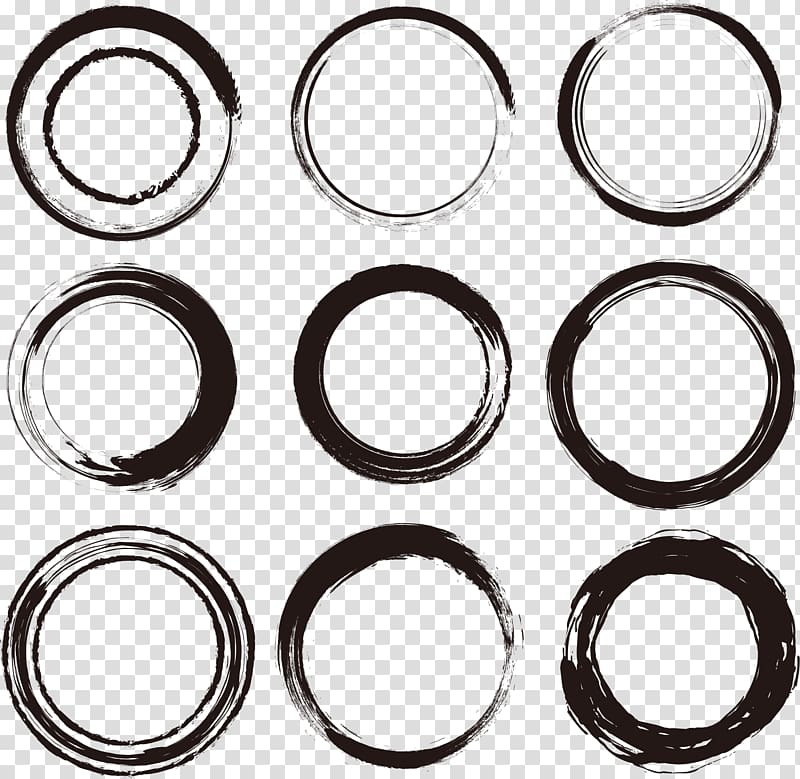 Inkstick Circle, Ink ring transparent background PNG clipart