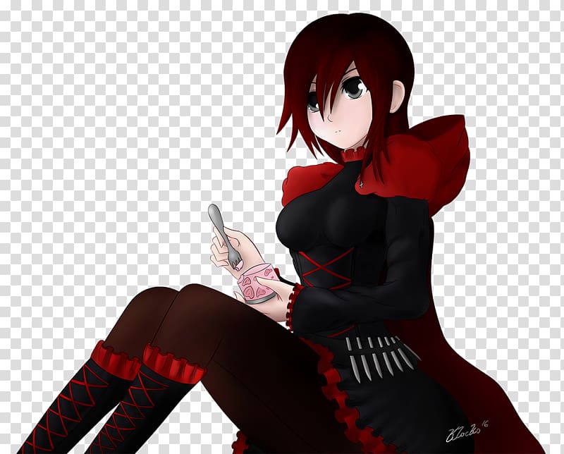 Fan art Anime Rooster Teeth Chibi, ruby transparent background PNG clipart