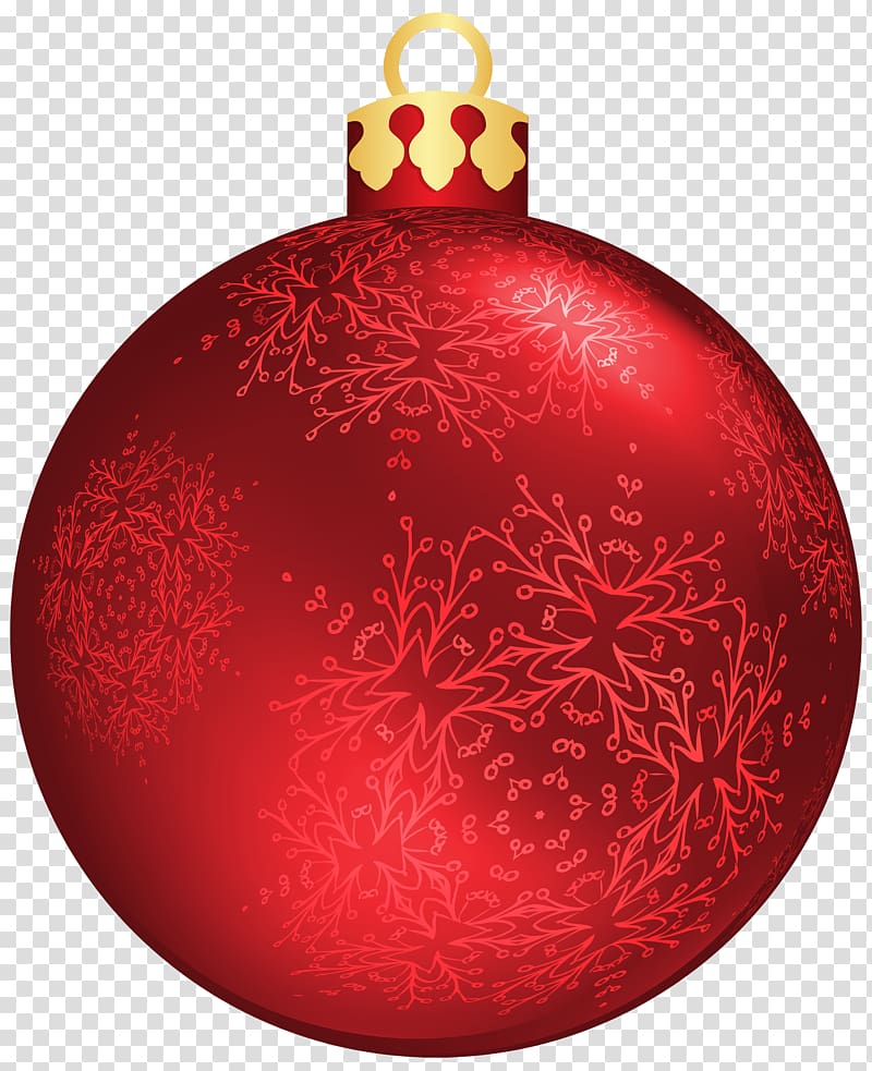 Christmas ornament Christmas decoration , Red Christmas Balls transparent background PNG clipart
