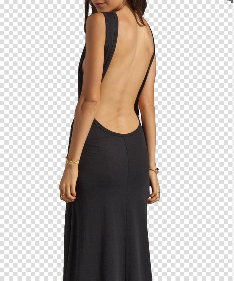 Dress Human back Formal wear, Female halter back and evening dress transparent background PNG clipart