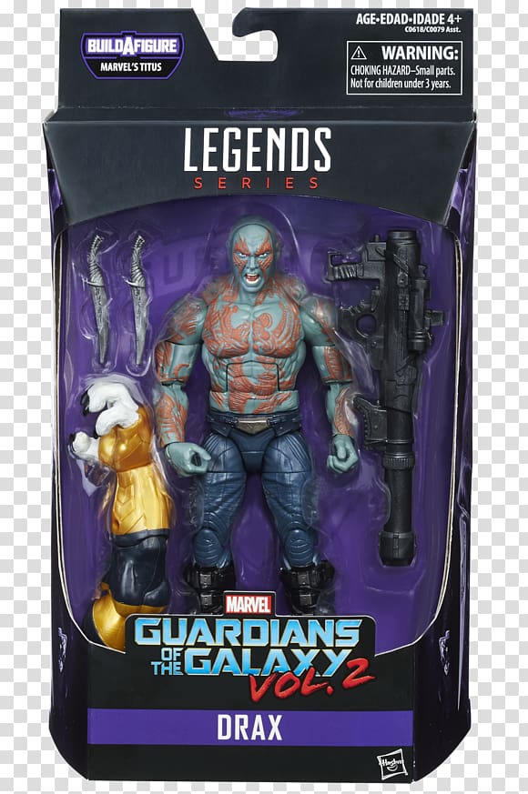 Drax the Destroyer Star-Lord Groot Marvel Legends Titus, Guardian of North transparent background PNG clipart