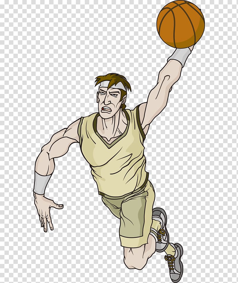 Cartoon Basketball Character , handsome cartoon playing basketball comic man transparent background PNG clipart