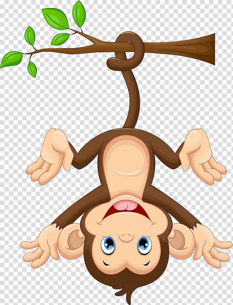 brown monkey illustration, Monkey Cartoon , monkey transparent background PNG clipart