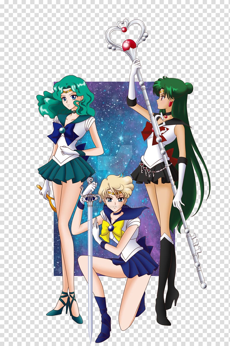 Sailor Uranus Sailor Neptune Sailor Pluto Sailor Moon Sailor Saturn, PLUTO transparent background PNG clipart