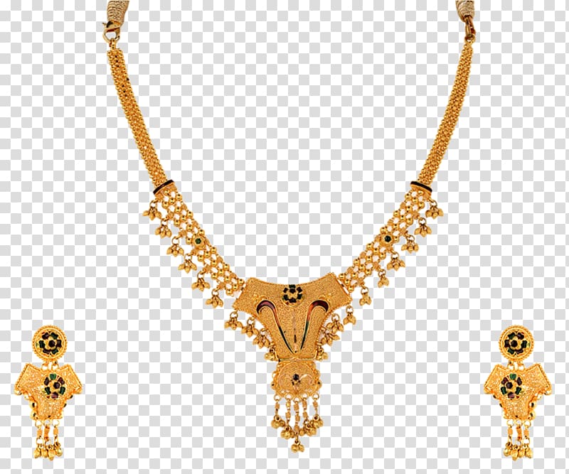 Necklace Earring Orra Jewellery Gold, Bridal jewelry transparent background PNG clipart