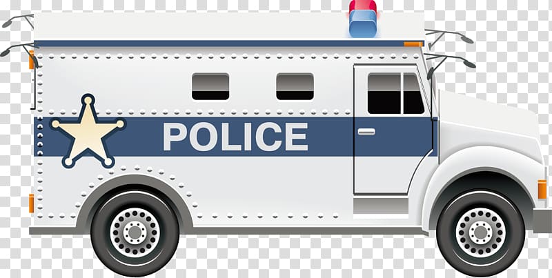 Van Police car Police car , Ambulance material transparent background PNG clipart