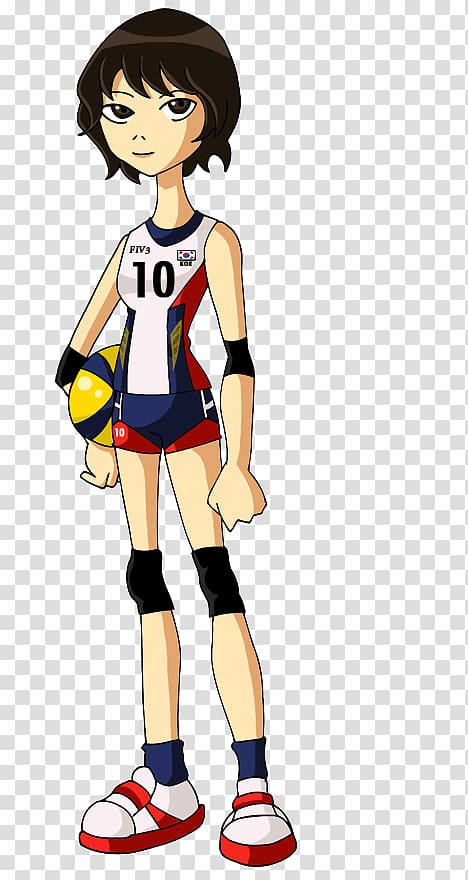 South Korea women's national volleyball team Cartoon Fan art Athlete, cartoon volleyball transparent background PNG clipart