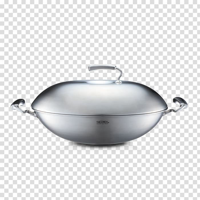 Cookware Wok Kitchen Stainless steel, stir transparent background PNG clipart