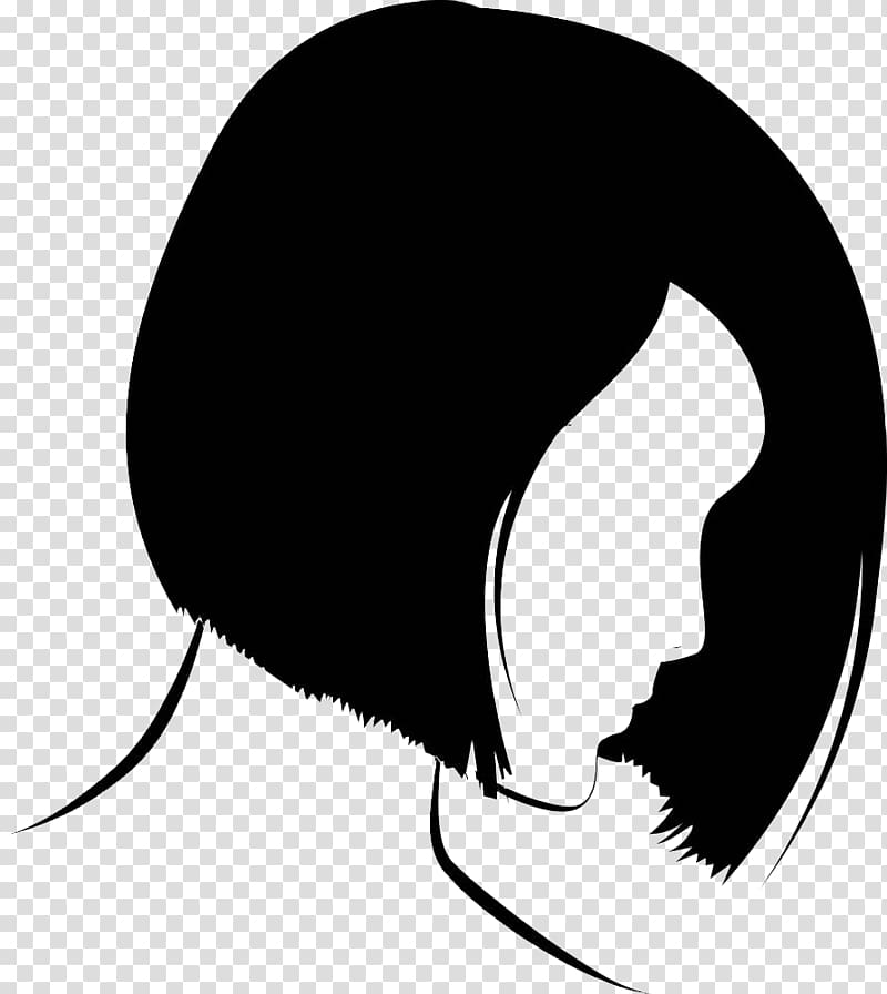 s, Beauty Face Illustration, Ladies hair short hair transparent background PNG clipart