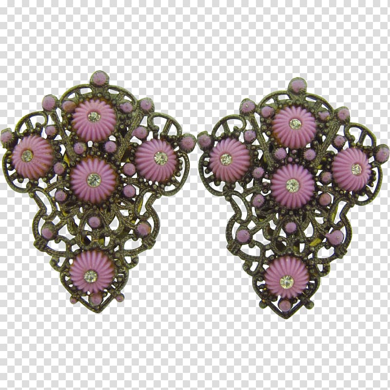 Earring Body Jewellery Pink M, art deco transparent background PNG clipart