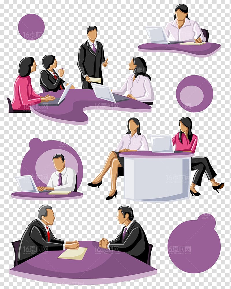 , Cartoon business people material transparent background PNG clipart