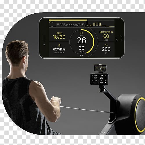 Rowing Indoor rower Product design Multimedia Machine, technology sensitivity effect transparent background PNG clipart