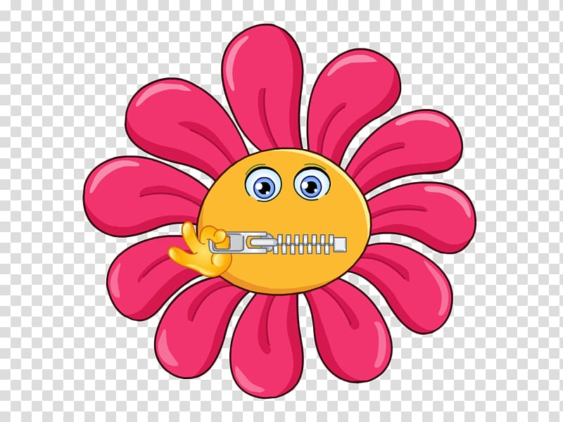 Flower Drawing , zip your mouth transparent background PNG clipart