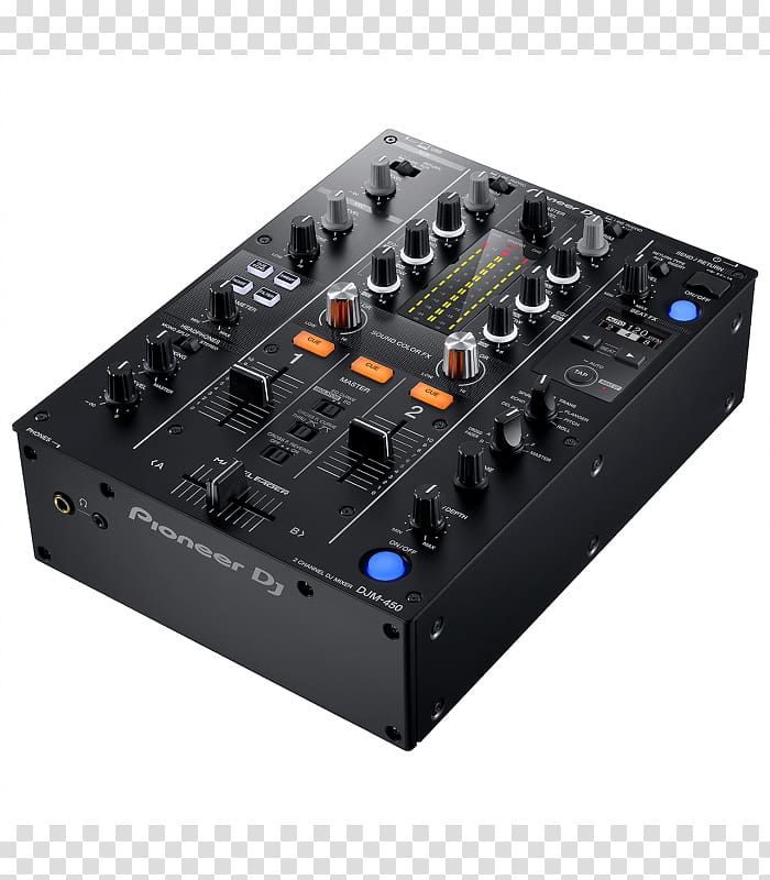 DJ Mixer Pioneer DJ DJM-450 Disc jockey Audio Mixers, others transparent background PNG clipart