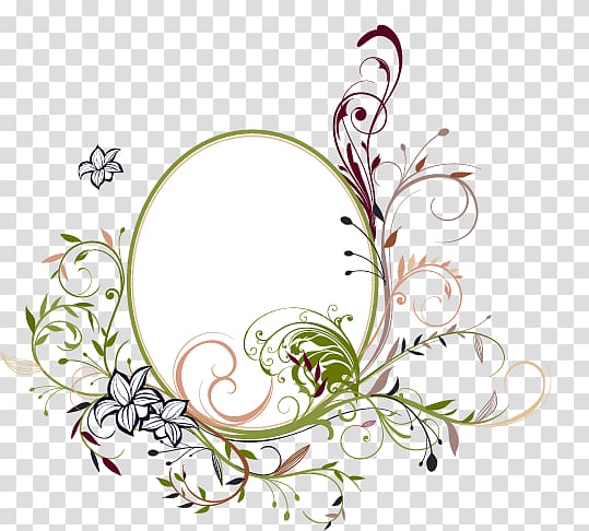 Illustration, Creative Man vine round frame transparent background PNG clipart