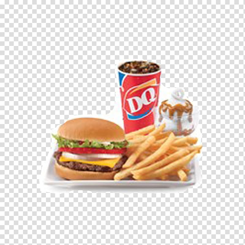 Cheeseburger Chicken fingers Sundae Wrap Dairy Queen, Menu transparent background PNG clipart