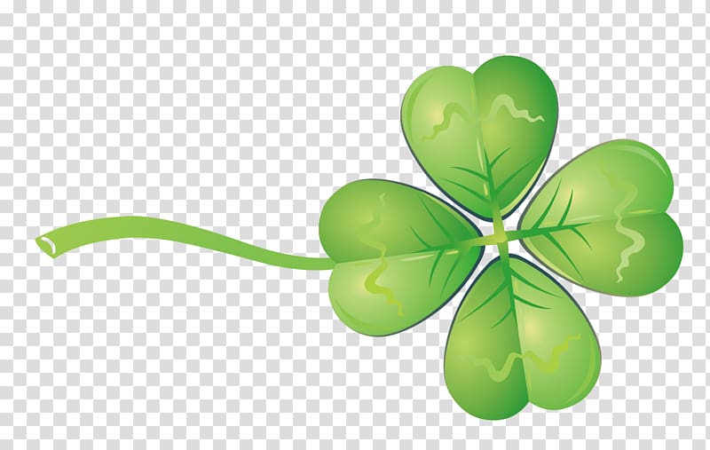Four-leaf clover Green, Green clover transparent background PNG clipart