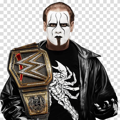 WWE man illustration, Sting and Belt transparent background PNG clipart