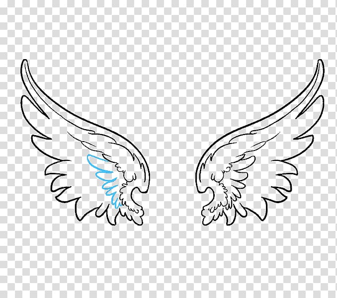 Drawing Art Painting Sketch, angel wings transparent background PNG clipart