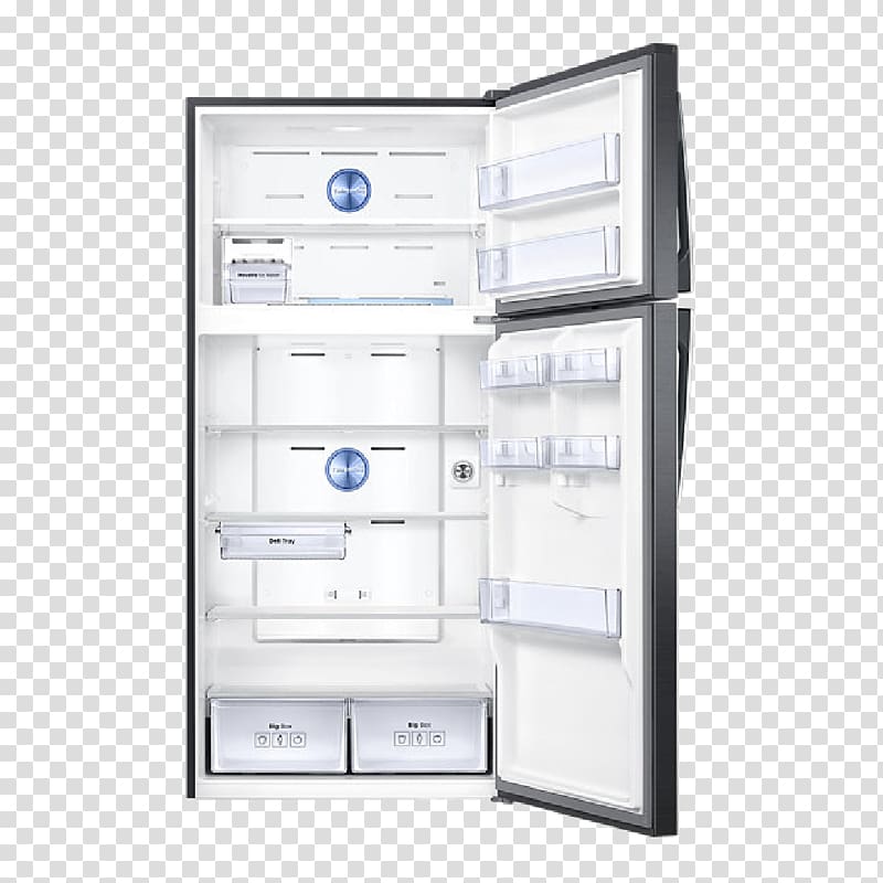 Auto-defrost Inverter compressor Refrigerator Samsung Electronics, Double Door Refrigerator transparent background PNG clipart