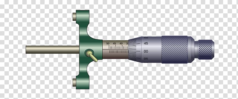 Micrometer Calipers Millimeter Measurement Measuring instrument, screw transparent background PNG clipart