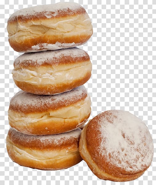 Donuts Bun Sufganiyah Beignet Berliner, bun transparent background PNG clipart