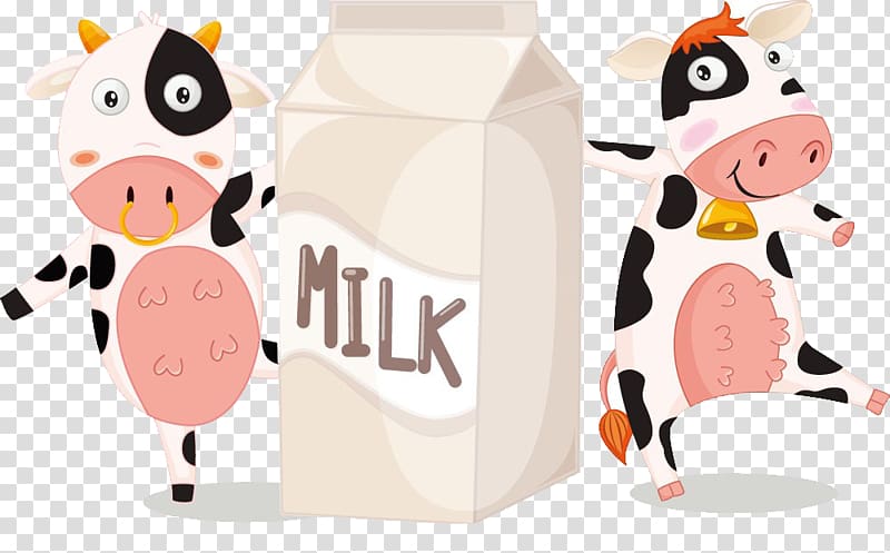 Milk Dairy cattle Carton, Dairy cow transparent background PNG clipart