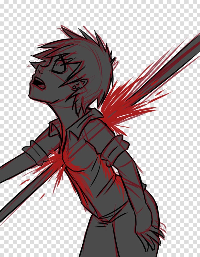 Stabbing Stab-in-the-back myth Drawing Anime, Anime transparent background PNG clipart