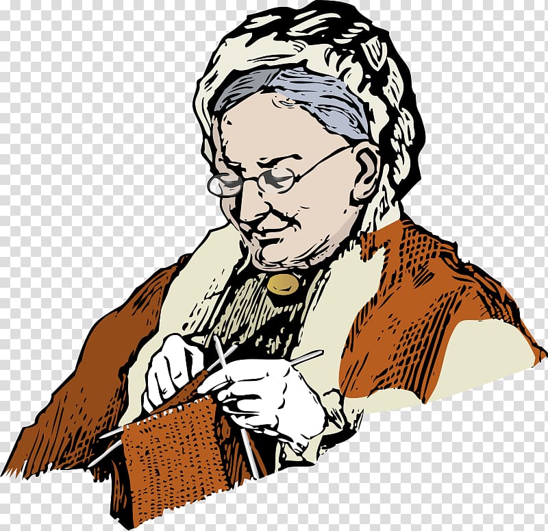 Knitting grandmother Woman , Grandmother transparent background PNG clipart