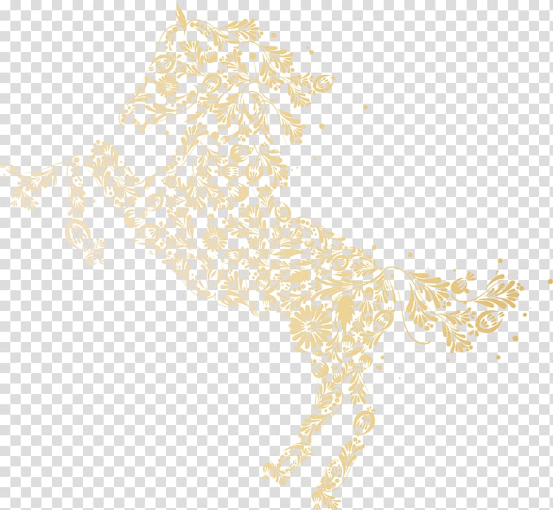 Horse Yellow Icon, Creative yellow horse transparent background PNG clipart
