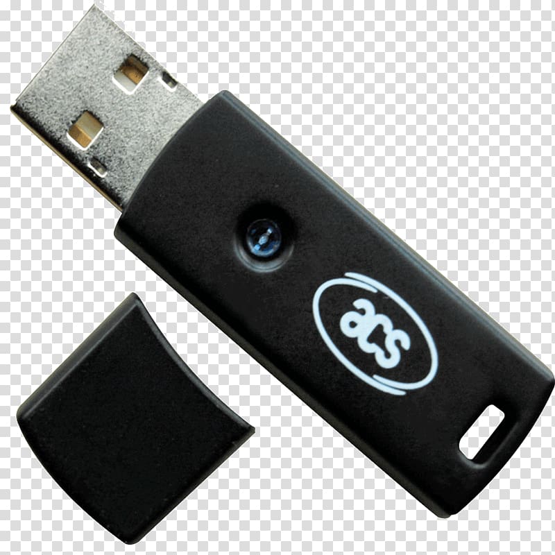 USB Flash Drives Security token Card reader Smart card, USB transparent background PNG clipart