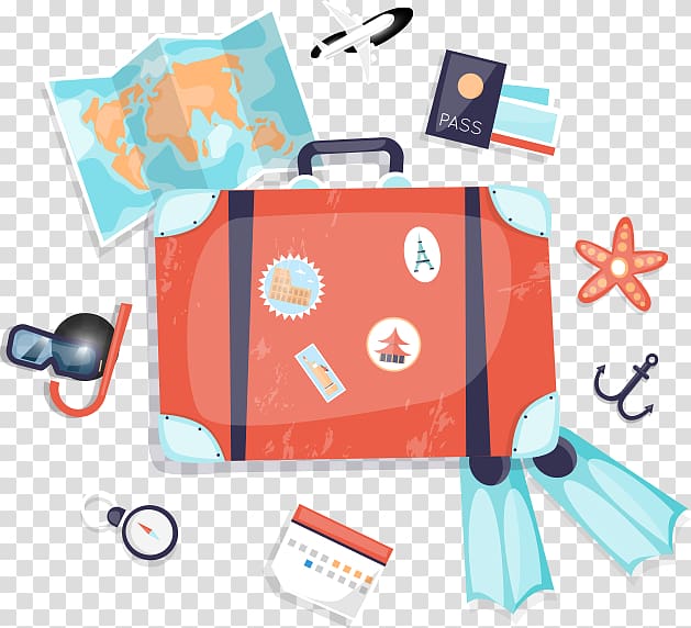Suitcase Travel Summer vacation, cool a summer transparent background PNG clipart