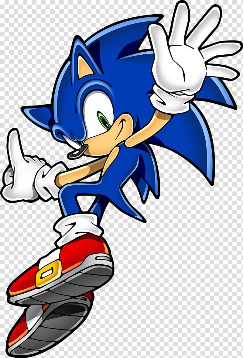 Sonic The Hedgehog illustration, Sonic Hedgehog Jumping transparent background PNG clipart