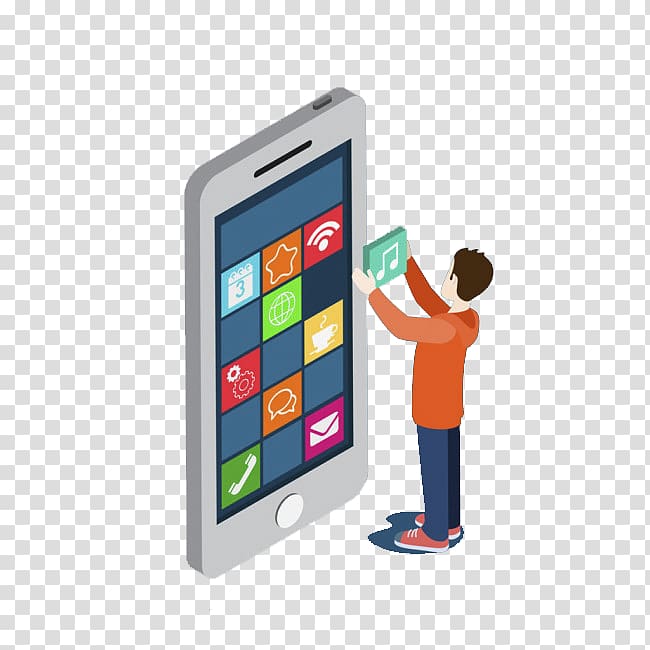 Mobile phone Telephone Mobile app, Mobile phones and people material transparent background PNG clipart