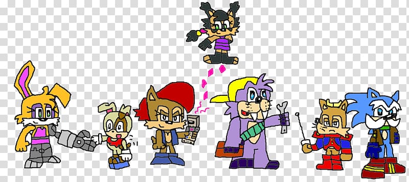Sonic the Fighters Sonic Chaos Art Princess Sally Acorn Doctor Eggman, freedom fighters transparent background PNG clipart