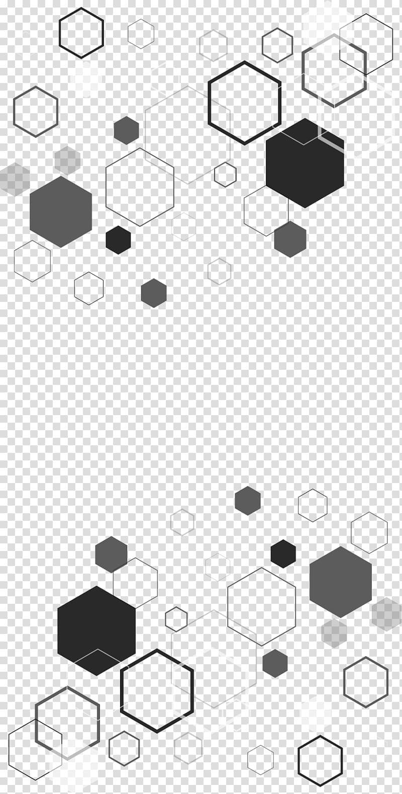 black and gray octagon illustrations, Benzene Hexagon Pattern, Decorative pattern of benzene ring transparent background PNG clipart