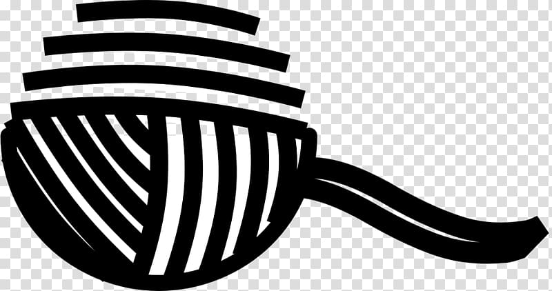 Transparent background knitting clipart black and white