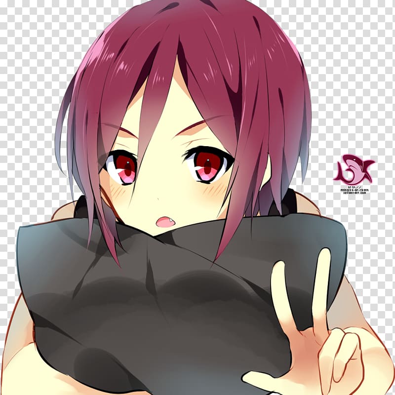 Rin Matsuoka Haruka Nanase Anime Kavaii Character, Anime transparent background PNG clipart