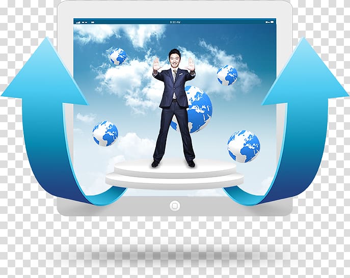 Technology Template Tablet computer Business, Tablet PC perspective arrow character transparent background PNG clipart