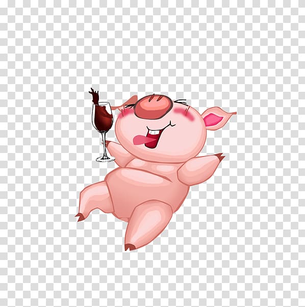 Domestic pig Cartoon , Japan and South Korea cute piglets transparent background PNG clipart