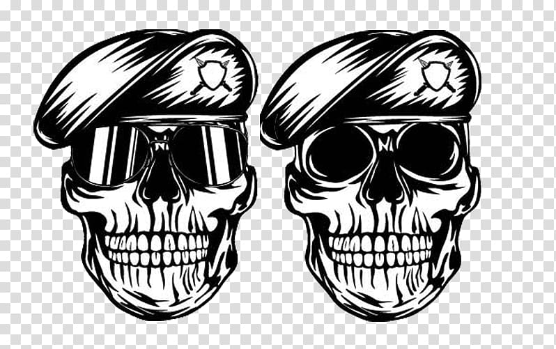 Skull Beret , Skull POLICE OFFICER transparent background PNG clipart